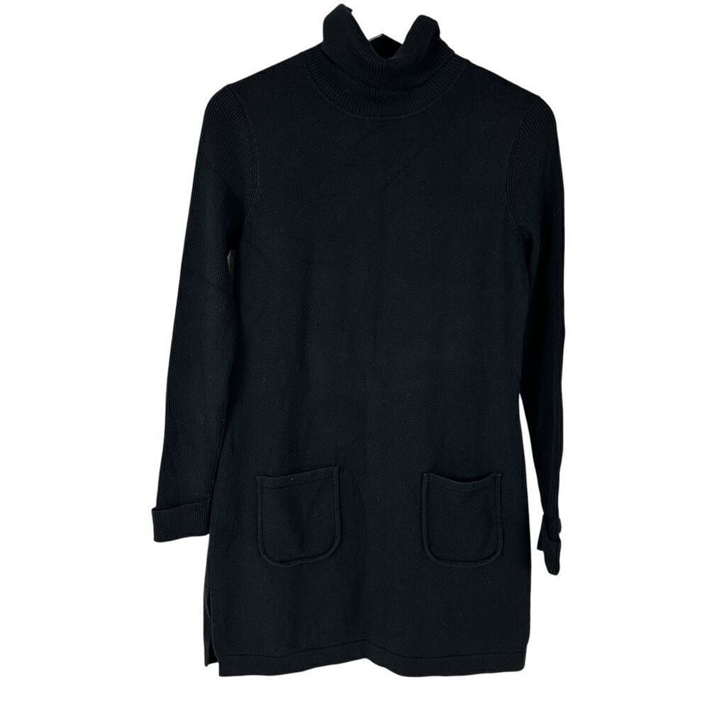 J. McLaughlin Small Black Turtleneck Sweater Dress